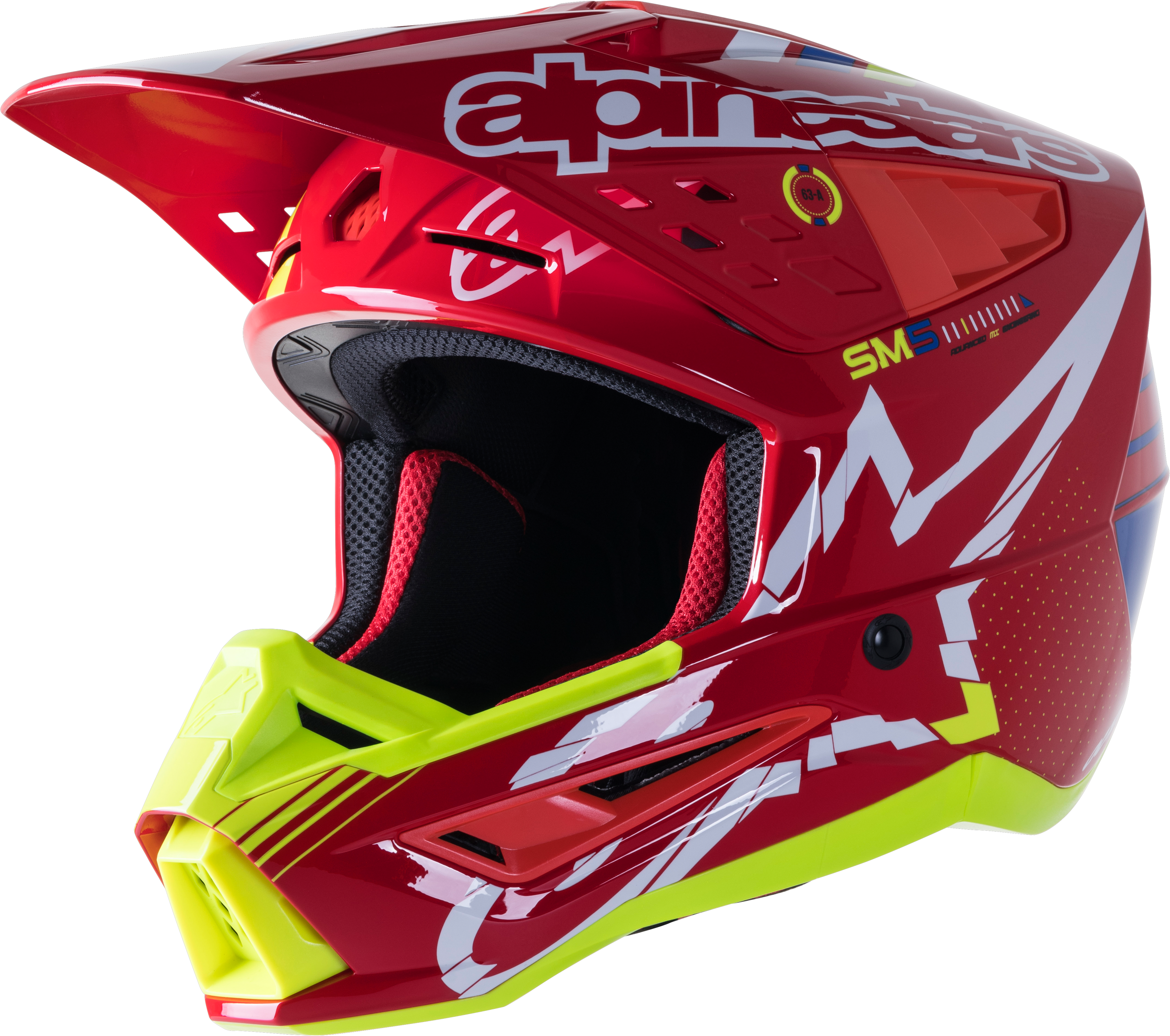 ALPINESTARS S M5 Action Helmet Red/White/Yellow Lg