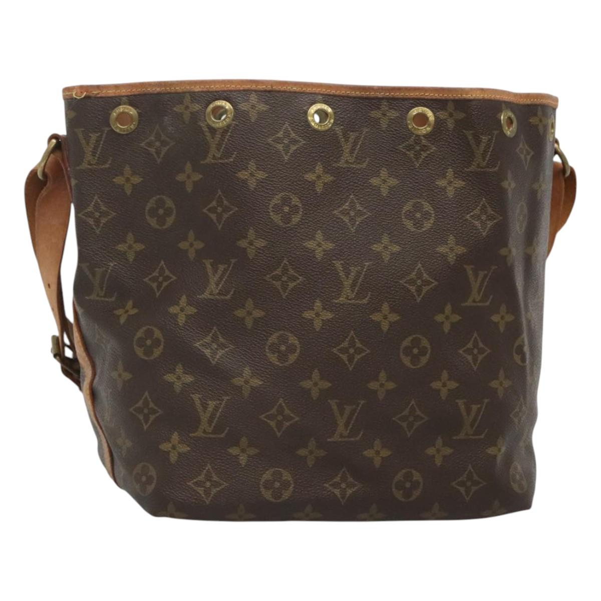 LOUIS VUITTON Monogram Petit Noe Shoulder Bag M42226 LV Auth BA2004