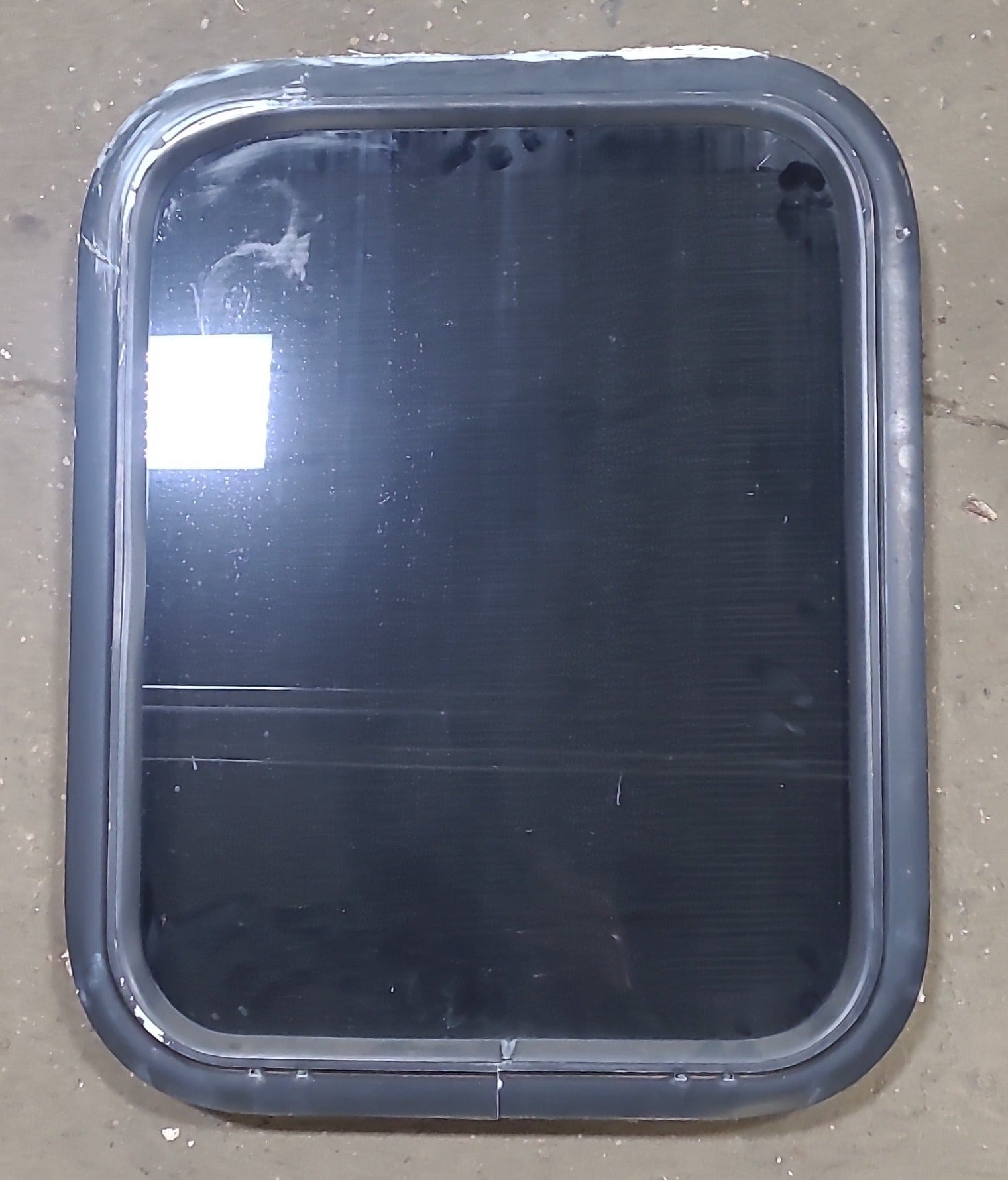 YOUNG FARTS RV PARTS Black Radius Non Opening Window : 17 1/2" W X 22 1/4" H X 1 7/8" D