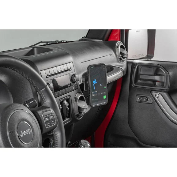Quadratec Magnetic Grab Handle Phone Mount for 07 18 Jeep Wrangler JK