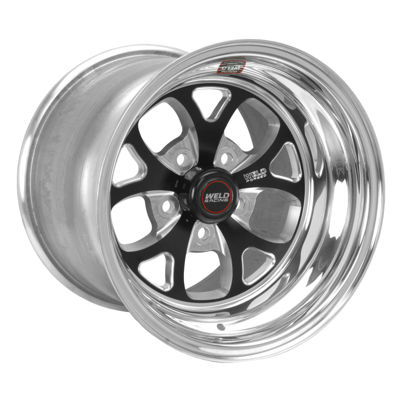 Weld S76 15x7.33 / 5x4.75 BP / 3.5in. BS Black Wheel (Low Pad)   Non Beadlock