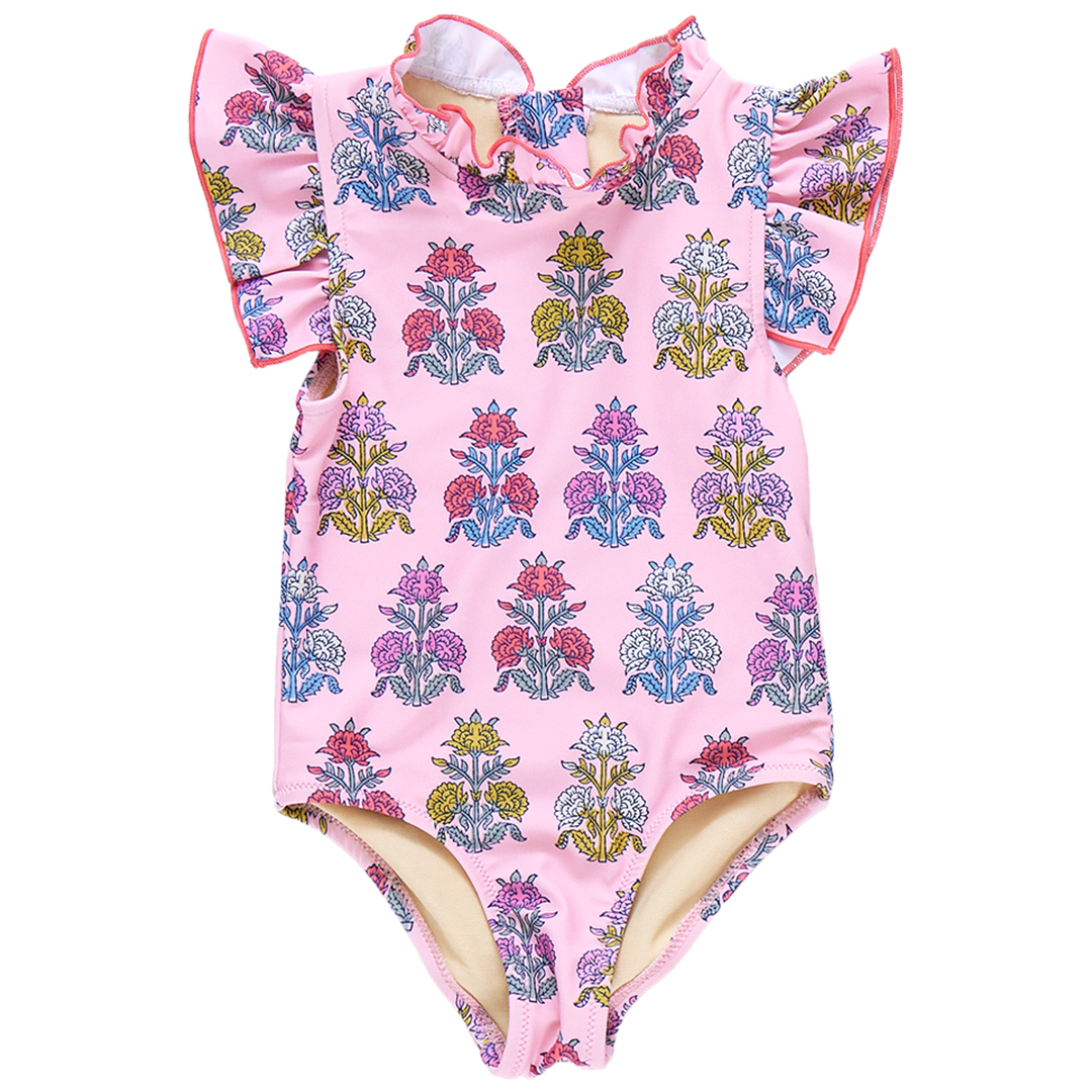 PINK CHICKEN Girls Jennifer Suit   Pink Flowerette