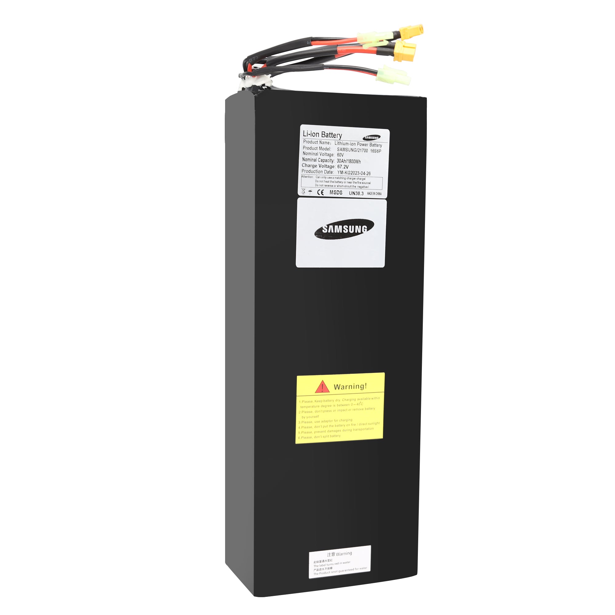 YUME PARTS Li on Battery 60V 31.5AH /  SAMSUNG  Li on Battery 60V 30AH  X11+