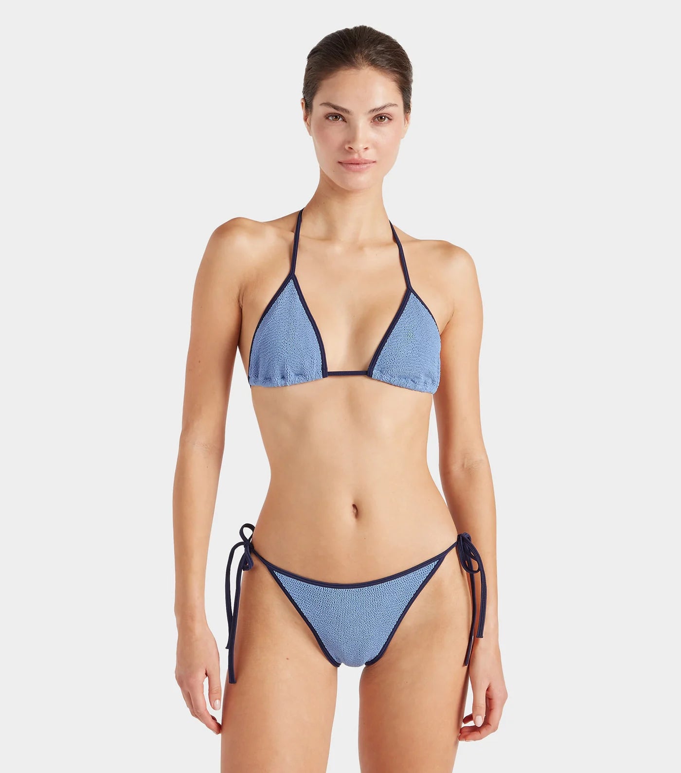 HUNZA G Gina Bikini Contrast Cornflower Navy