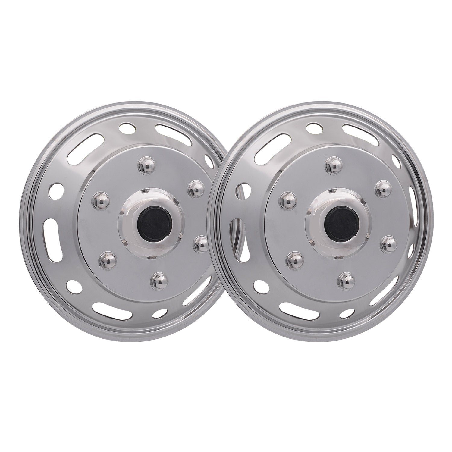 OMTEC 2014 2018 Mercedes Sprinter W906 16" Dual Wheel Simulator Hubcaps Steel 2Pcs