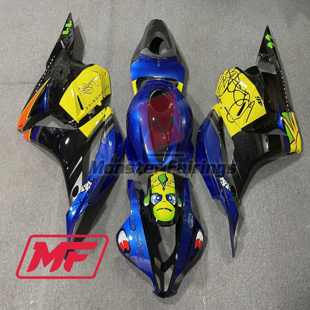 Monster Fairings Full Kit Honda CBR600RR 09 12 Blue Shark + Windshield + Gas Tank Cover