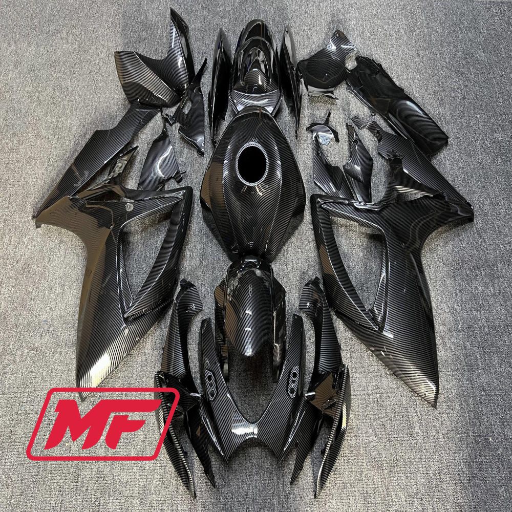 Monster Fairings Full Kit Suzuki GSXR600 750 06 07 Carbon Fiber Style + Windshield + Gas Tank Cover