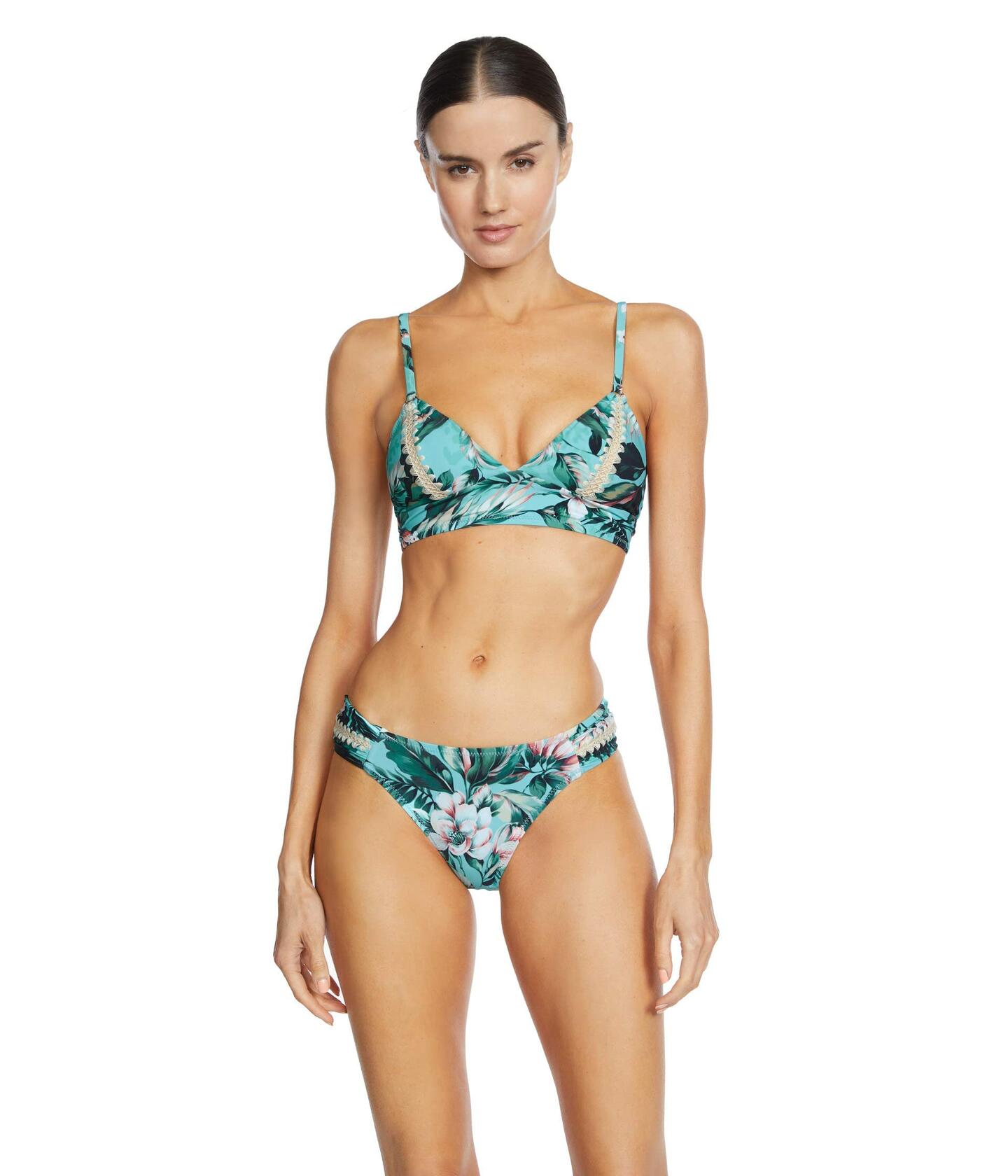 Robin Piccone Mai Triangle Top Aqua SM (US 4 6)