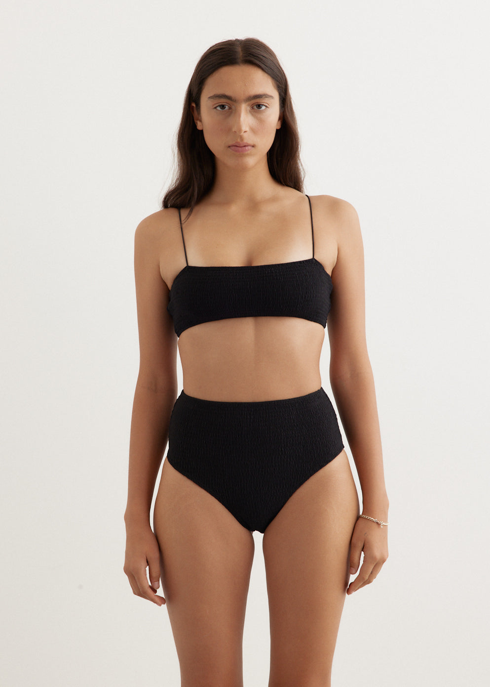 TOTEME Smocked Bikini Top
