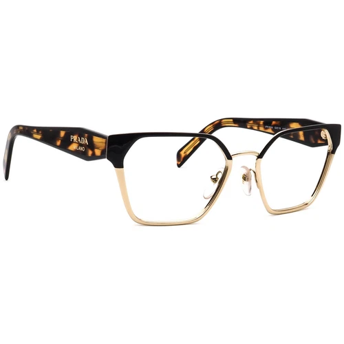 Prada Eyeglasses VPR 63W AAV 1O1 Black/G Butterfly Frame Italy 53[]18 140