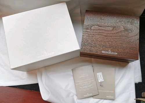 Jaeger LeCoultre Presentation Storage Watch Box Case  Wooden & Paperwork & Loupe