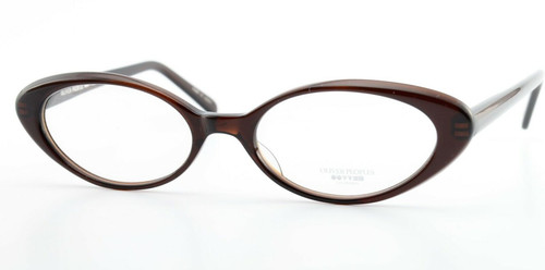 Oliver Peoples L.A.Glasses Frame Sixi ESP Oval Brown 48 18 Japan c1999 IN