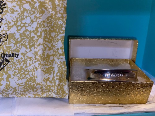 Vintage Tiffany & Co 1837 Sterling Silver 9.25 Open Cuff Bangle 1997