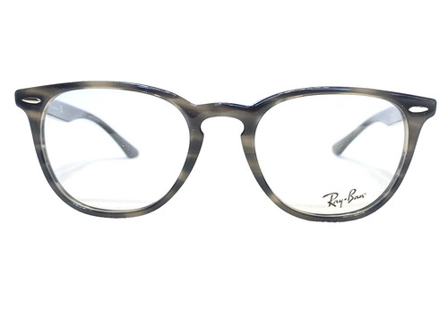NEW Ray Ban RB7159 5800 Square Brown/Gray Stripe Eyeglasses Frames 52/20~145