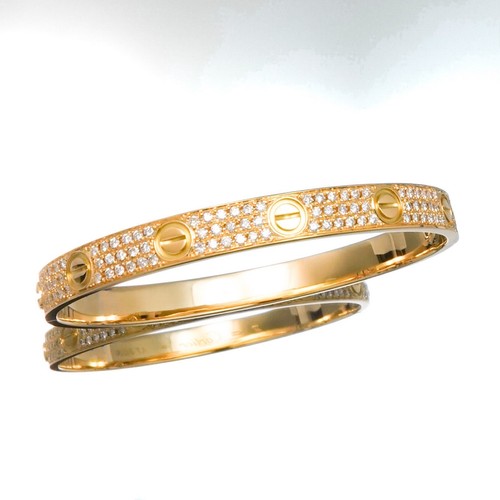 CARTIER Love bracelet #17 YG diamond 17 Women bracelet