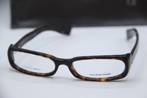 NEW ALEXANDER MCQUEEN AMQ 4137 086 BROWN TORT AUTHENTIC EYEGLASSES W/CASE 54 17