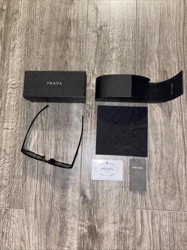 Prada SPR17WS 1AB5S049 Women's Sunglasses Black / Dark Grey Lens