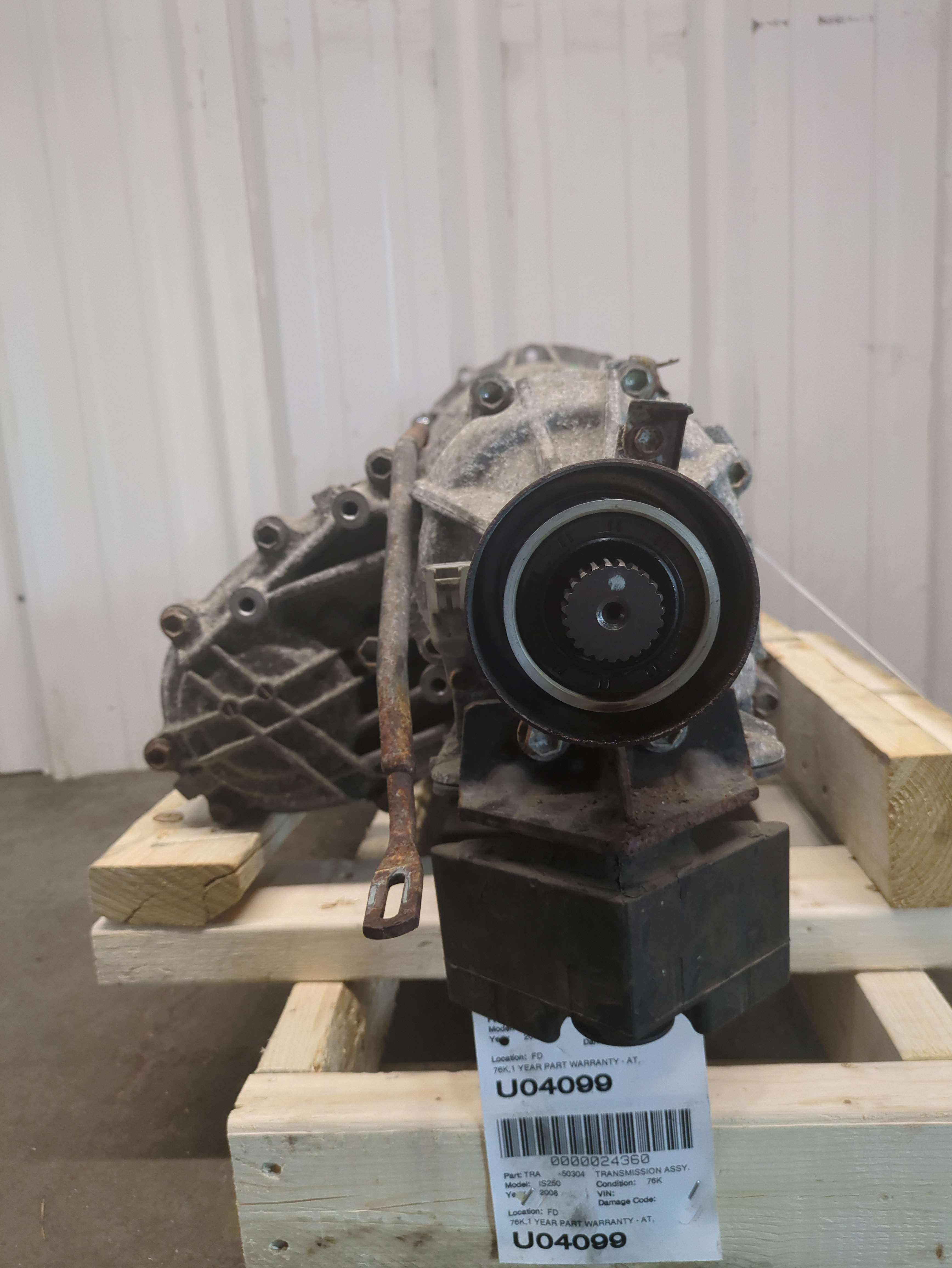 URG_EE23 AUTOMATIC TRANSMISSION IS250 06 07 08 09 10 11 12 13 AWD   NW619905