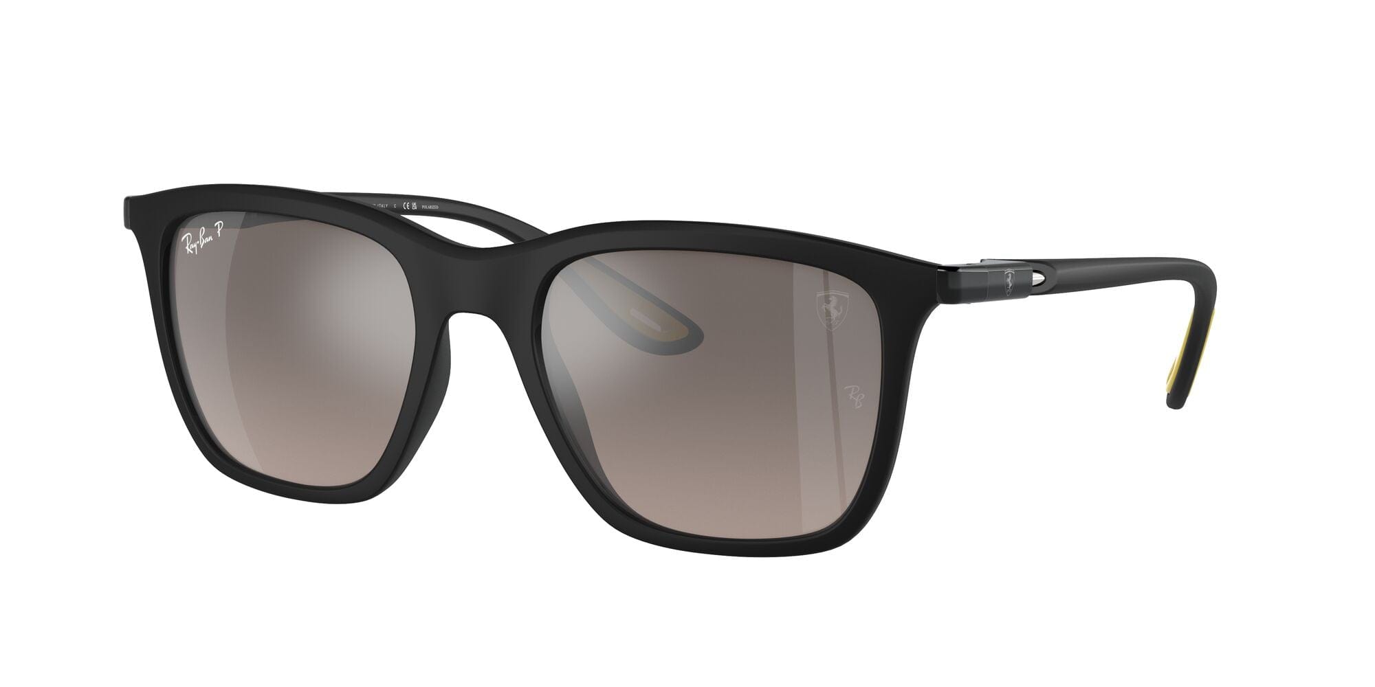 RAYBAN RB4433M F6025J Ferrari matte black grey mirror grey gradient polarised lens