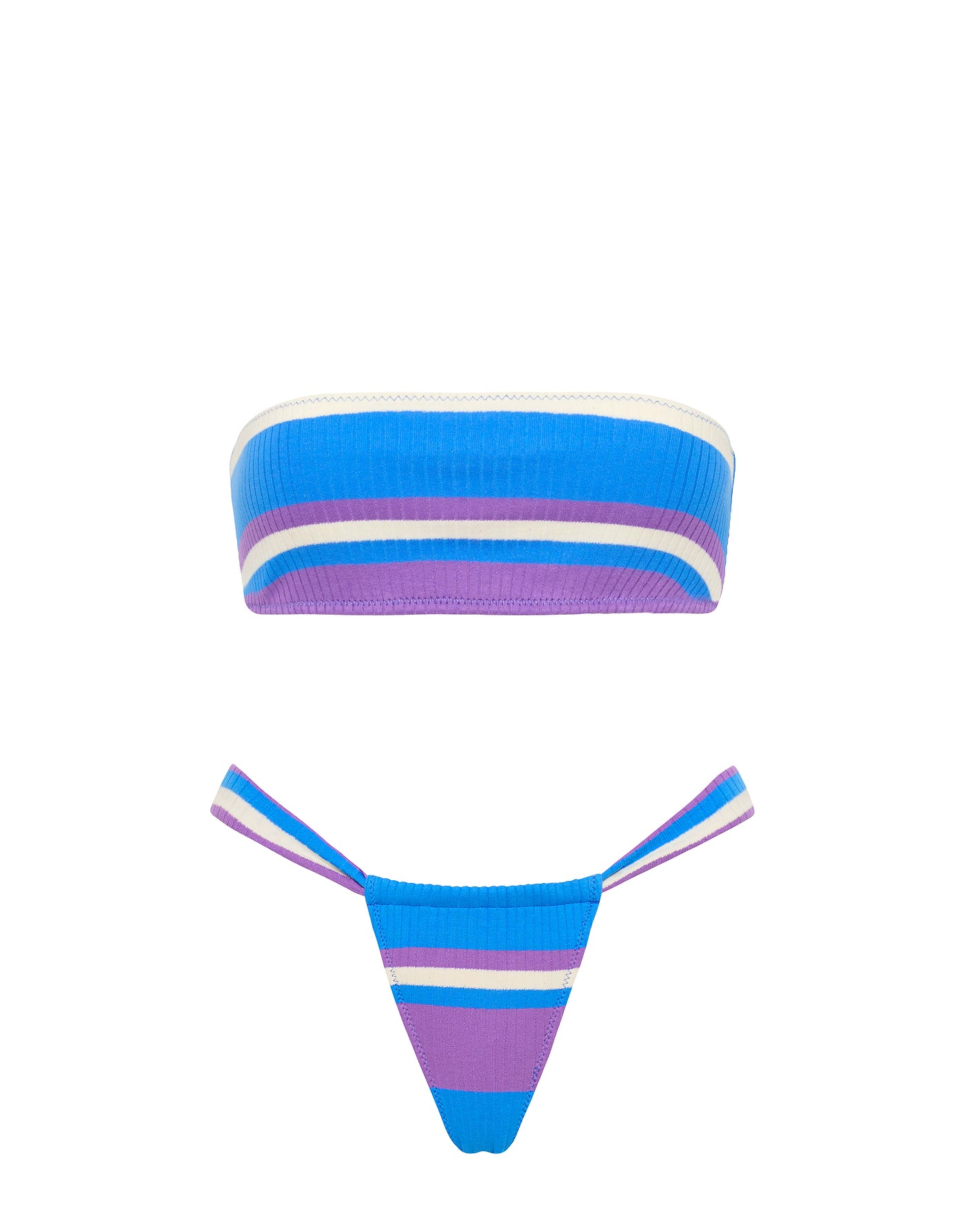 TRIANGL LUCE   CITARA Ribbed Bandeau Bikini Set