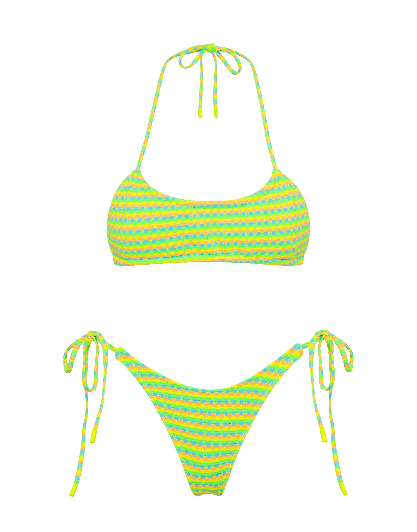 TRIANGL MYRTA   FETI Textured Halter Bikini Set