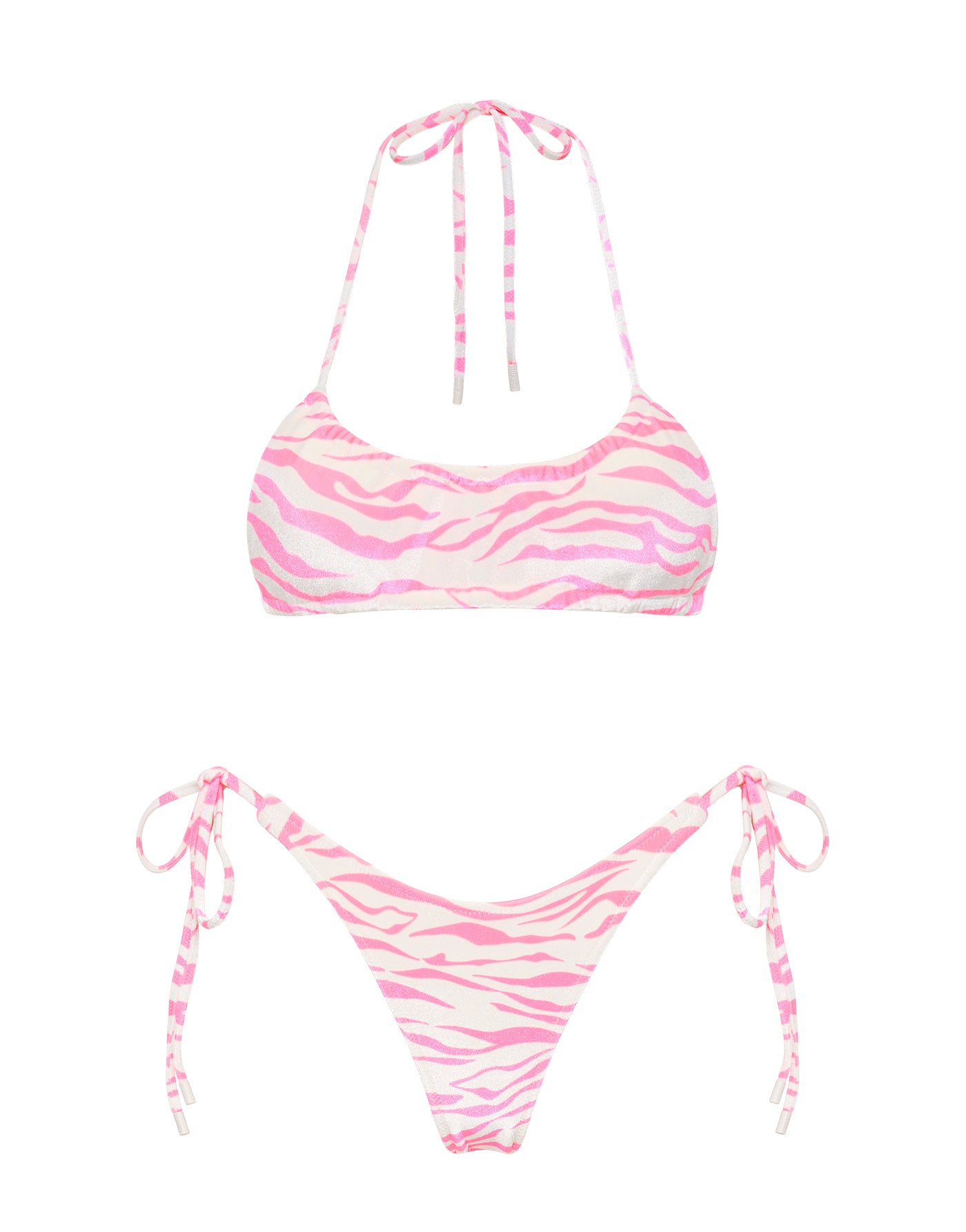 TRIANGL MYRTA   PLAZ Velvet Halter Bikini Set