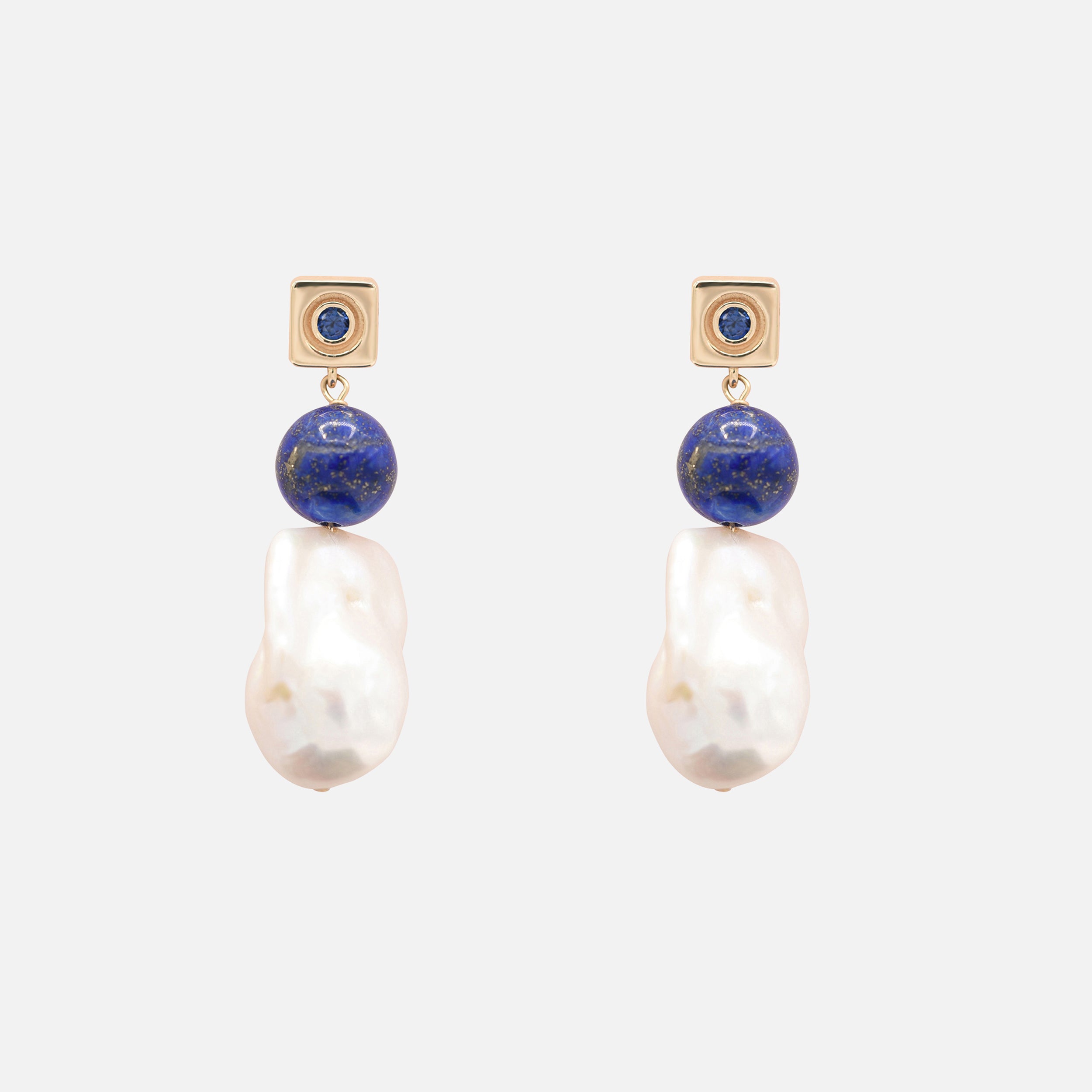 JALIL JOHNSON : AT PRESENT COLLECTION BOLD Earrings  14k Gold