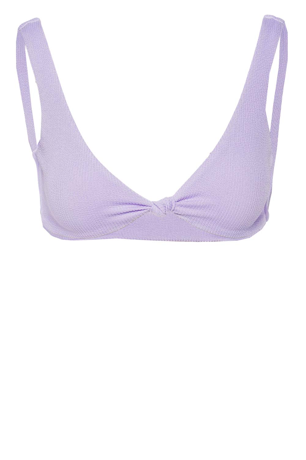 MELISSA ODABASH Ibiza Lavender Rib Knit Bikini Top