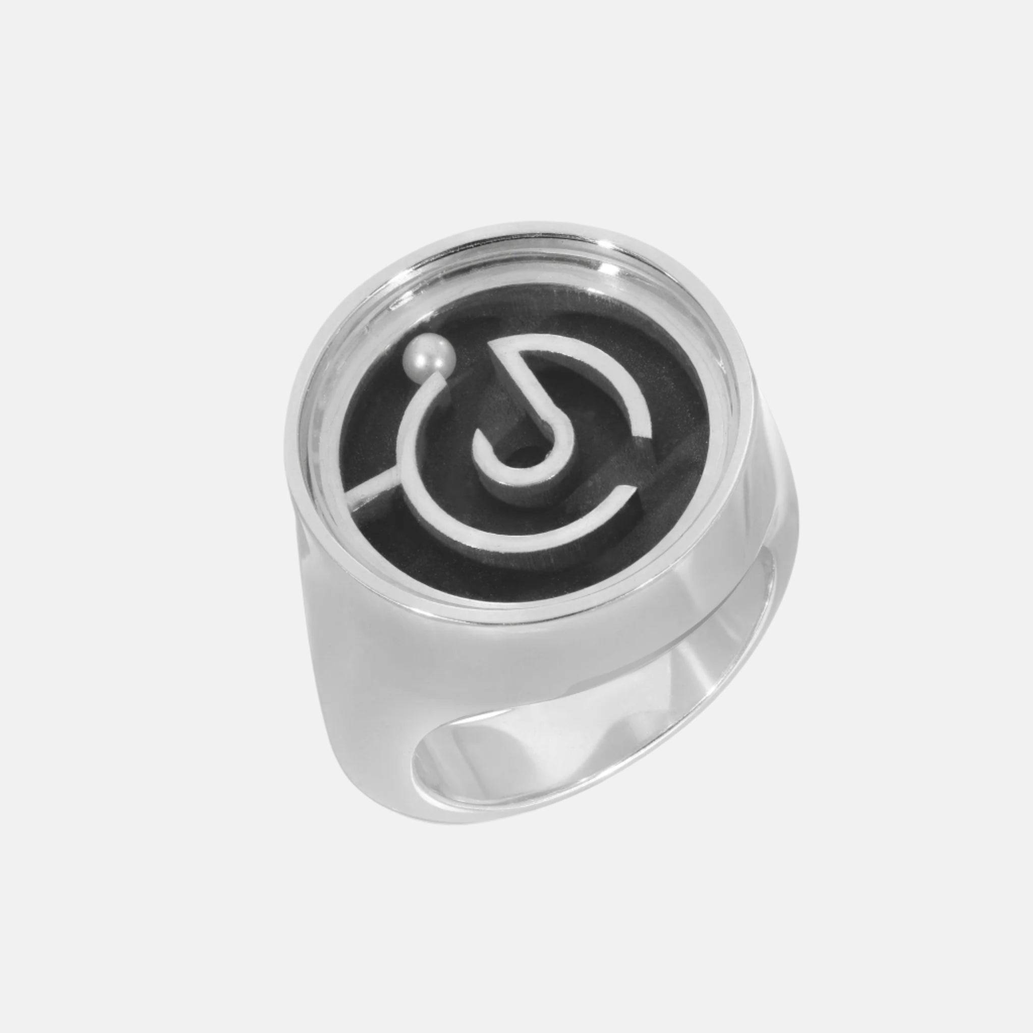 MONBOUQUETTE Petite Maze Ring  Silver