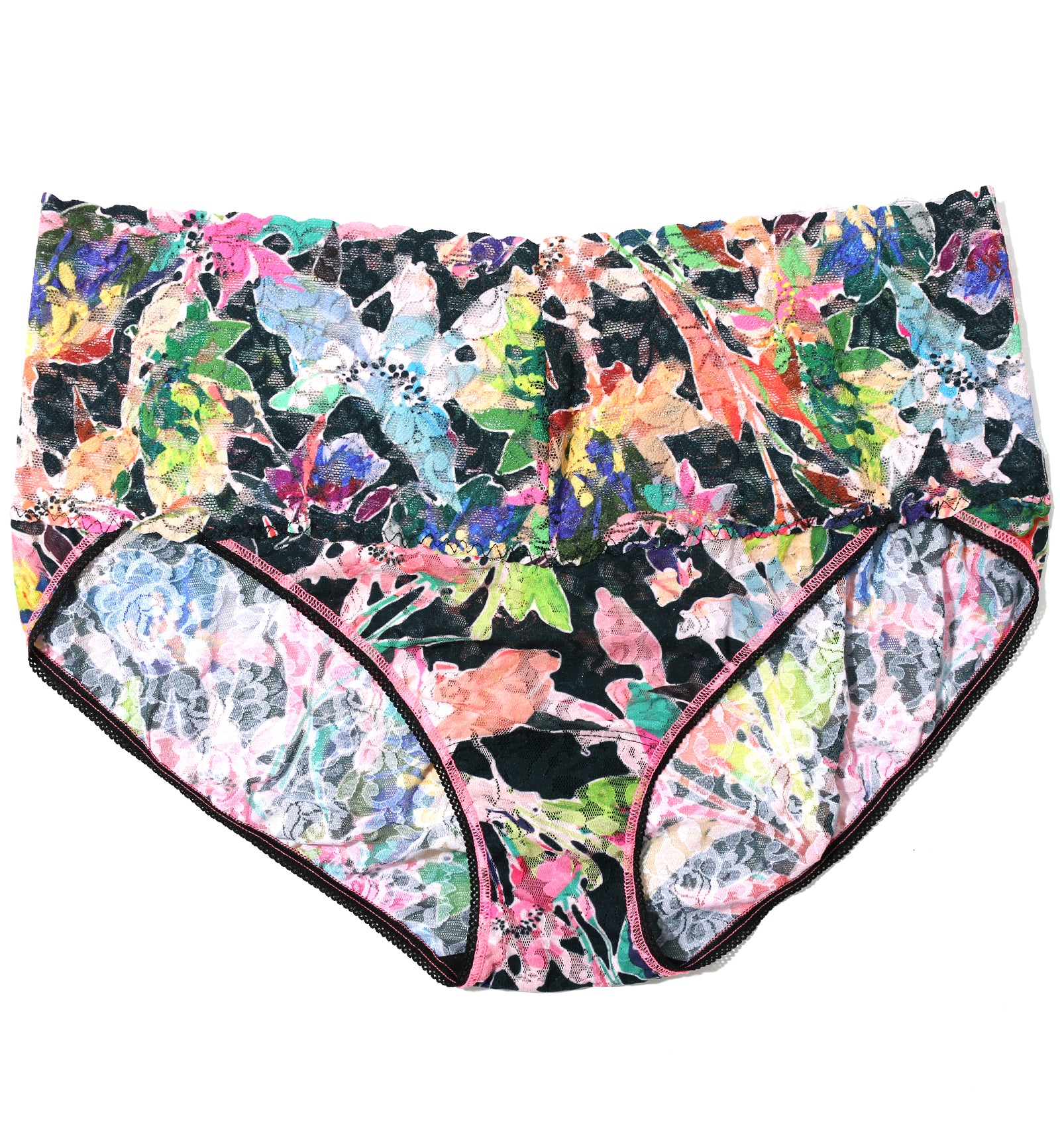 Hanky Panky Plus Size Printed Retro Lace V Kini (PR9K2124X)   Unapologetic