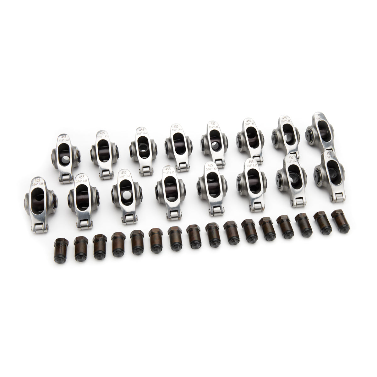 PRW INDUSTRIES Pro Series Rocker Arm 7/16" Stud Mount 1.65 Ratio Full Roller   Stainless