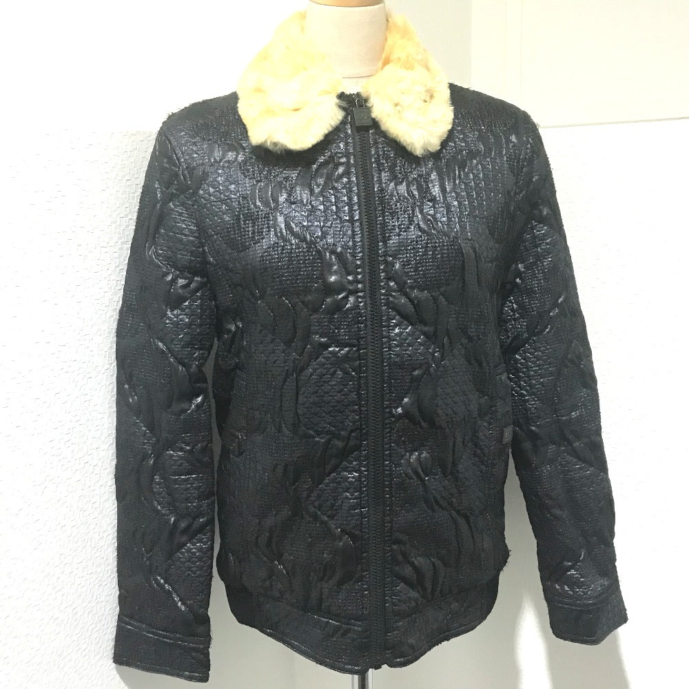 CHANEL Blouson Polyester  Cotton (1149)  Microfiber (1865)  ABS (1201)  Acrylic (1767)  Polyester (1168)  PVC (1178)  Stainless steel  Orirag fur Metallic black With fur 08A Women 38 Used Authentic