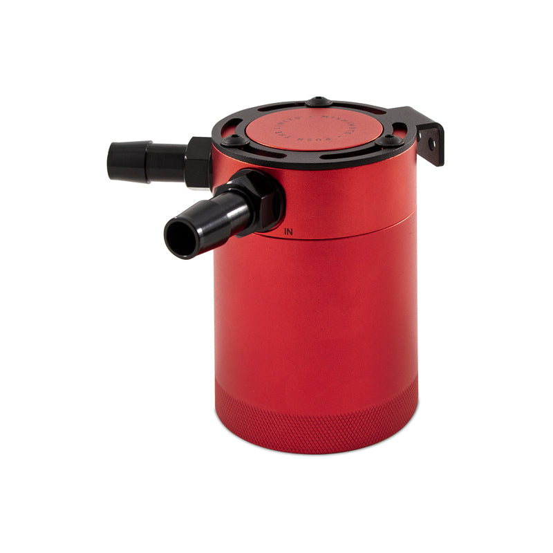 Mishimoto Compact Baffled Oil Catch Can   2 Port   Red