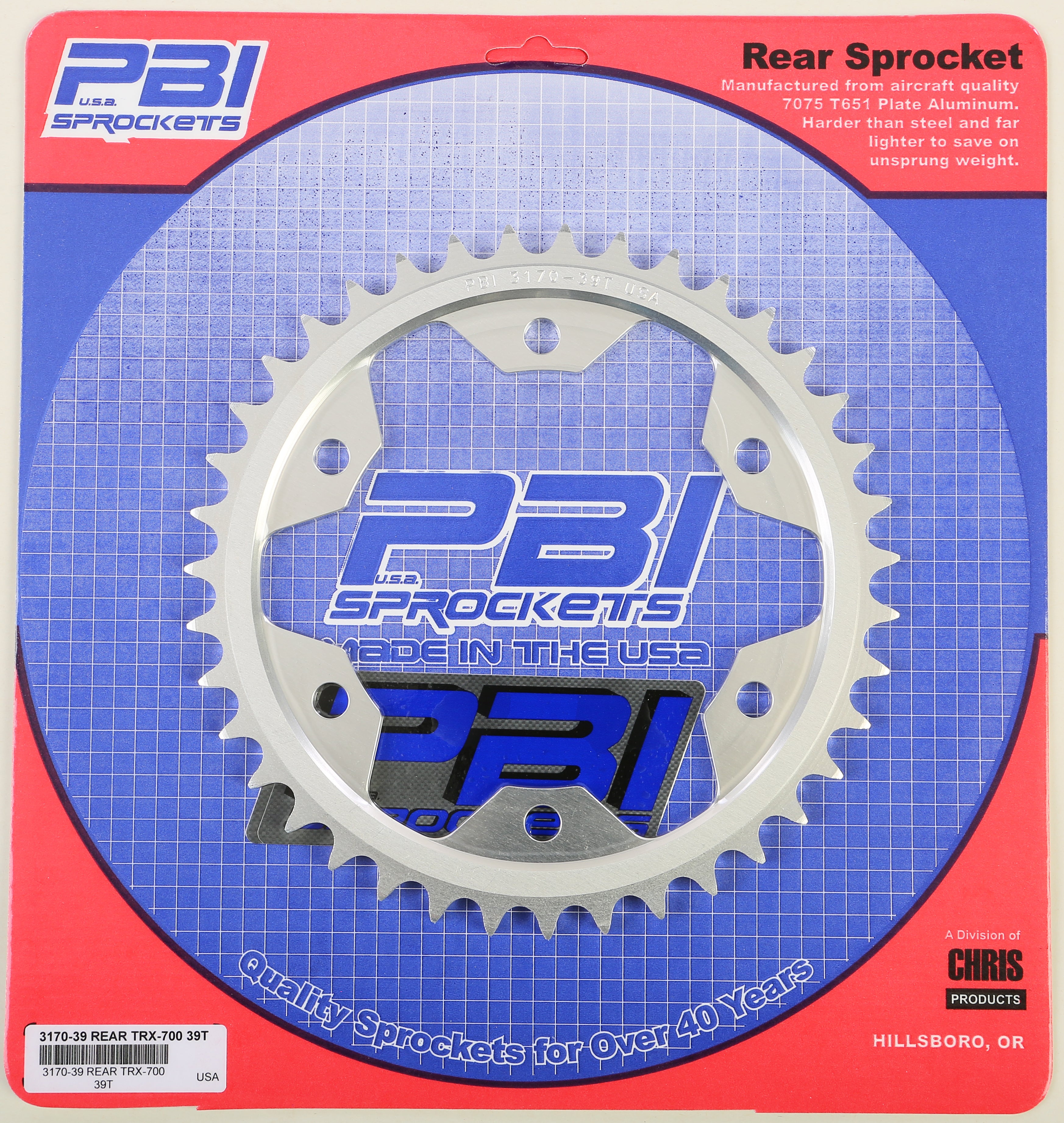 PBI Rear Sprocket Aluminum 39t 520 Hon