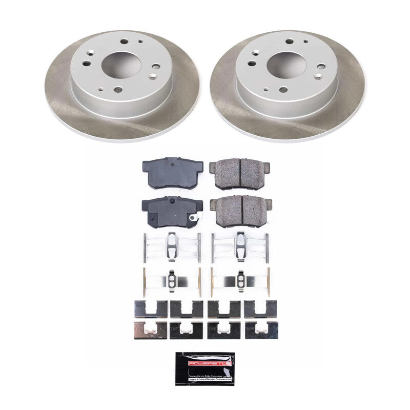 POWERSTOP Power Stop 98 02 Honda Accord Rear Semi Coated Rotor Kit