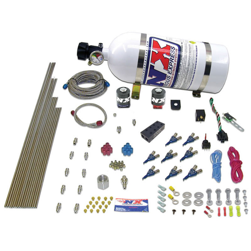 Nitrous Express V8AN Gasoline EFI Nitrous Kit (100 500HP) w/Composite Bottle