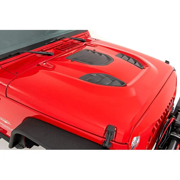 Rough Country 10525 Vented Performance Hood for 07 18 Jeep Wrangler JK