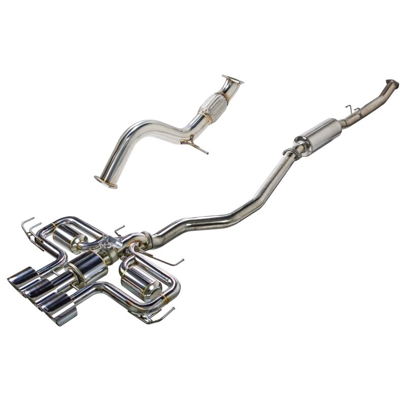 Remark 2023+ Honda Civic Type R (FL5) Triple Tip Catback Exhaust w/ Triple Tip & Front Pipe (RK C3076H 09)