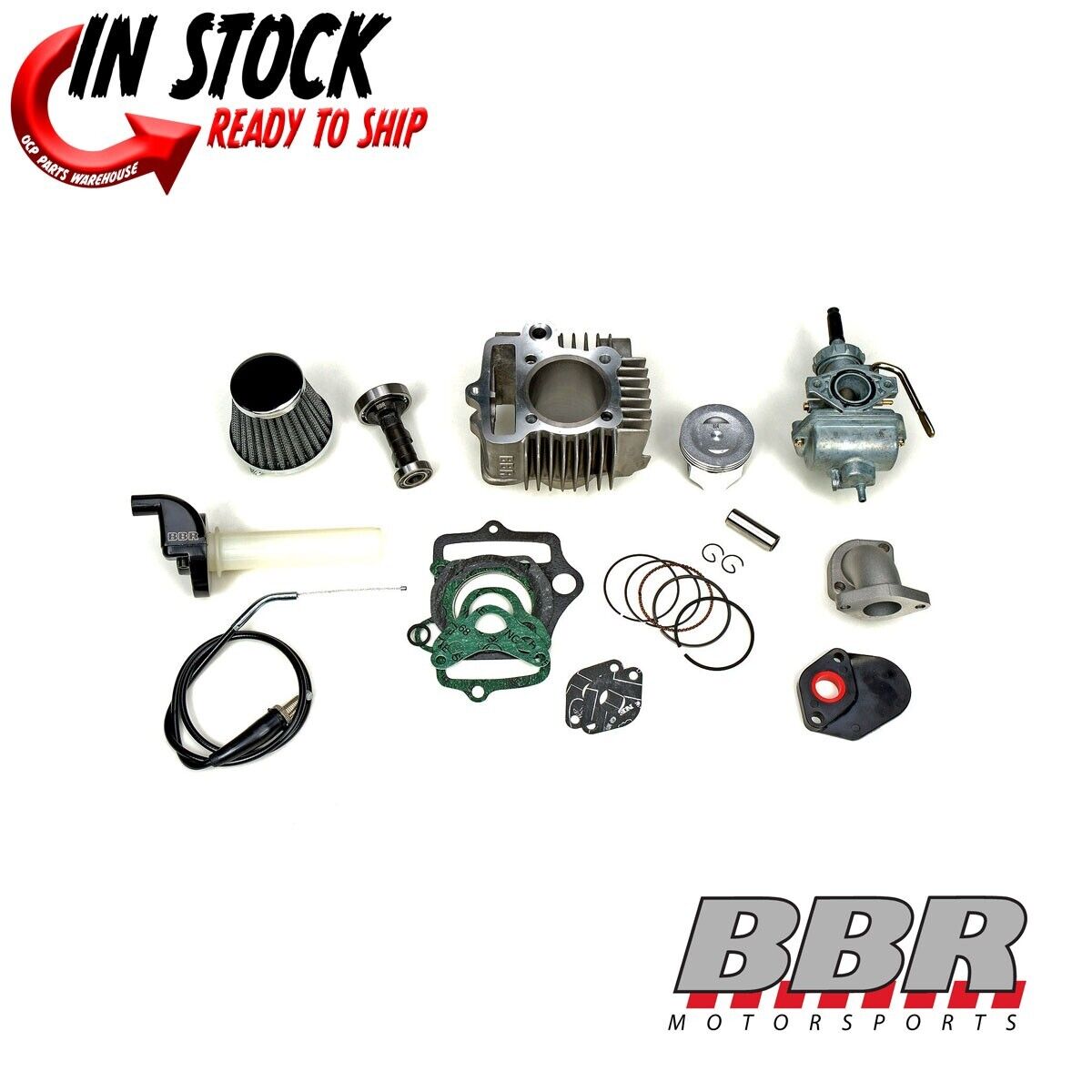 BBR MOTORSPORTS BBR 88CC FLAT TOP PISTON BORE KIT 2001 03 XR50R 2004 2023 CRF50F 411 HXR 5400