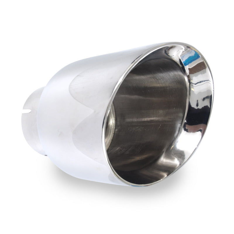 Stainless Works Conical Double Wall Slash Cut Exhaust Tip   4in Body 2 1/2in