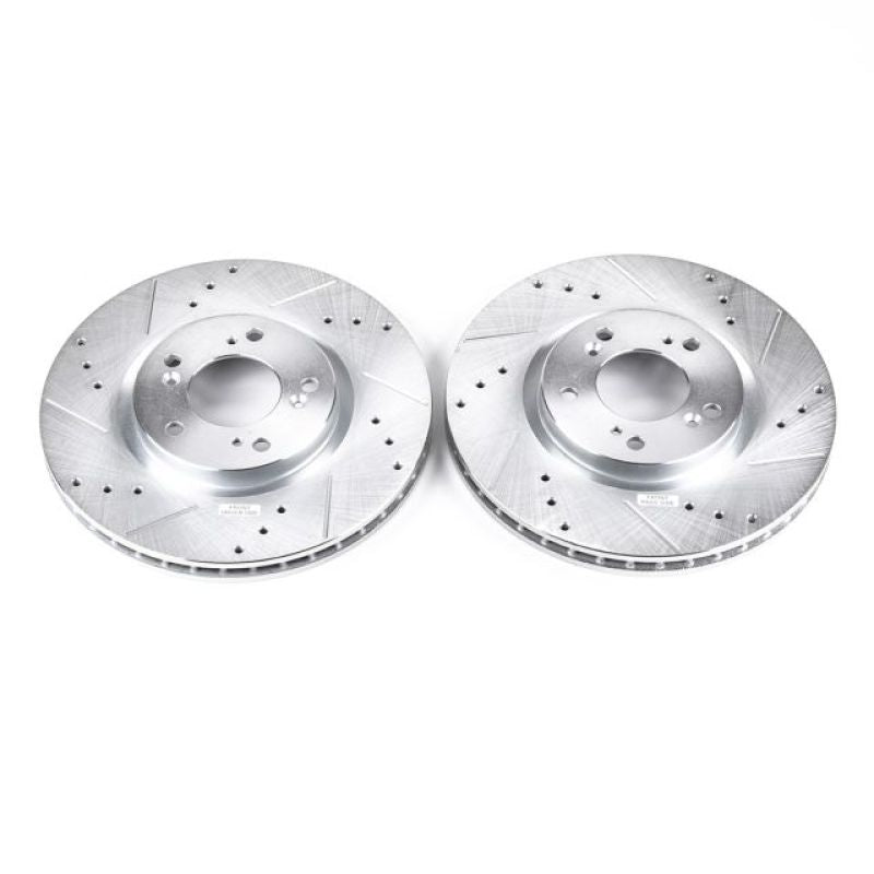 POWERSTOP Power Stop 00 09 Honda S2000 Front Evolution Drilled & Slotted Rotors   Pair