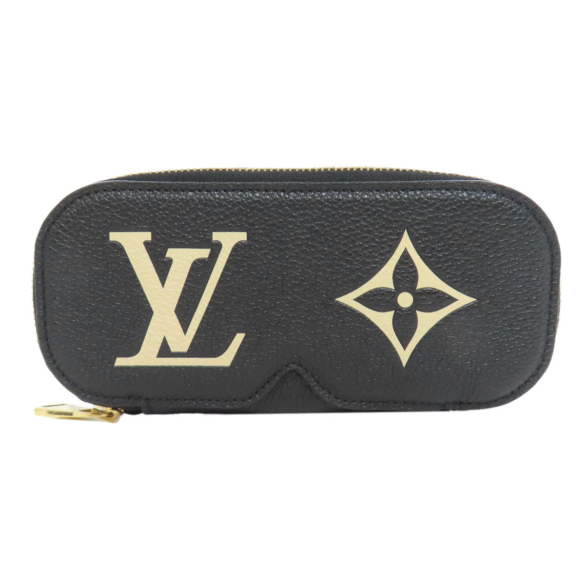 LOUIS VUITTON glasses case GI0857 Ann Platt black Etui Lunette GM Women Used Authentic