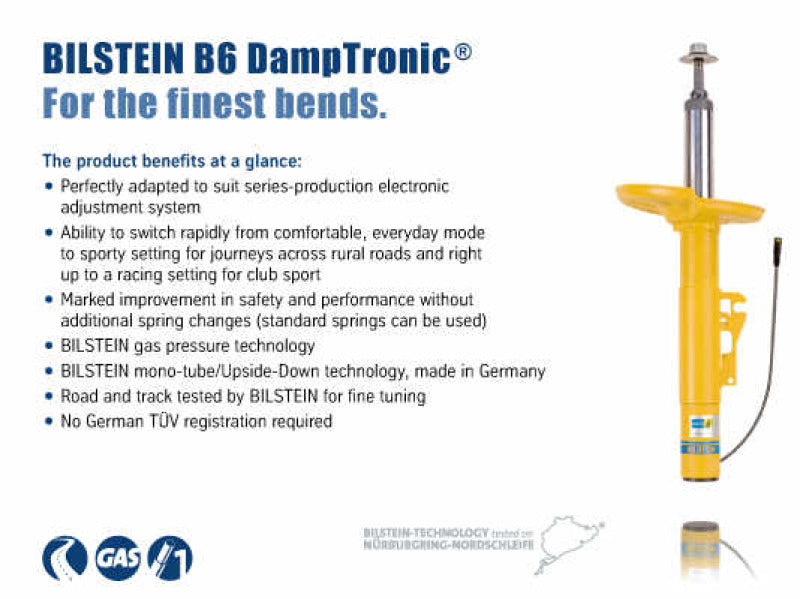 Bilstein B6 (DampTronic) 06 10 BMW M6 (E63) w/ EDC Electronic Dampers Rear 66mm Shock Absorber