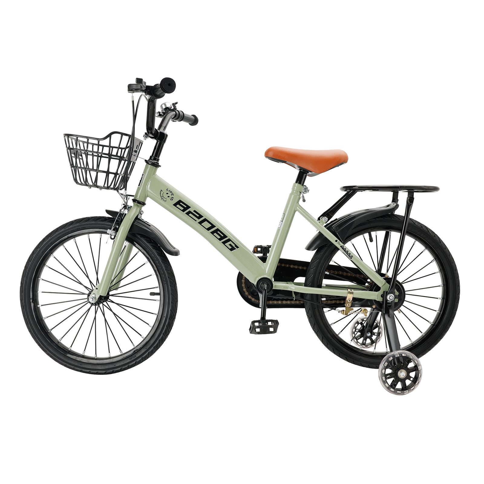 VIPIH 18 inches Kid's Bicycle BMX Child Bike for Ages 7 9 Years with auxiliary wheels