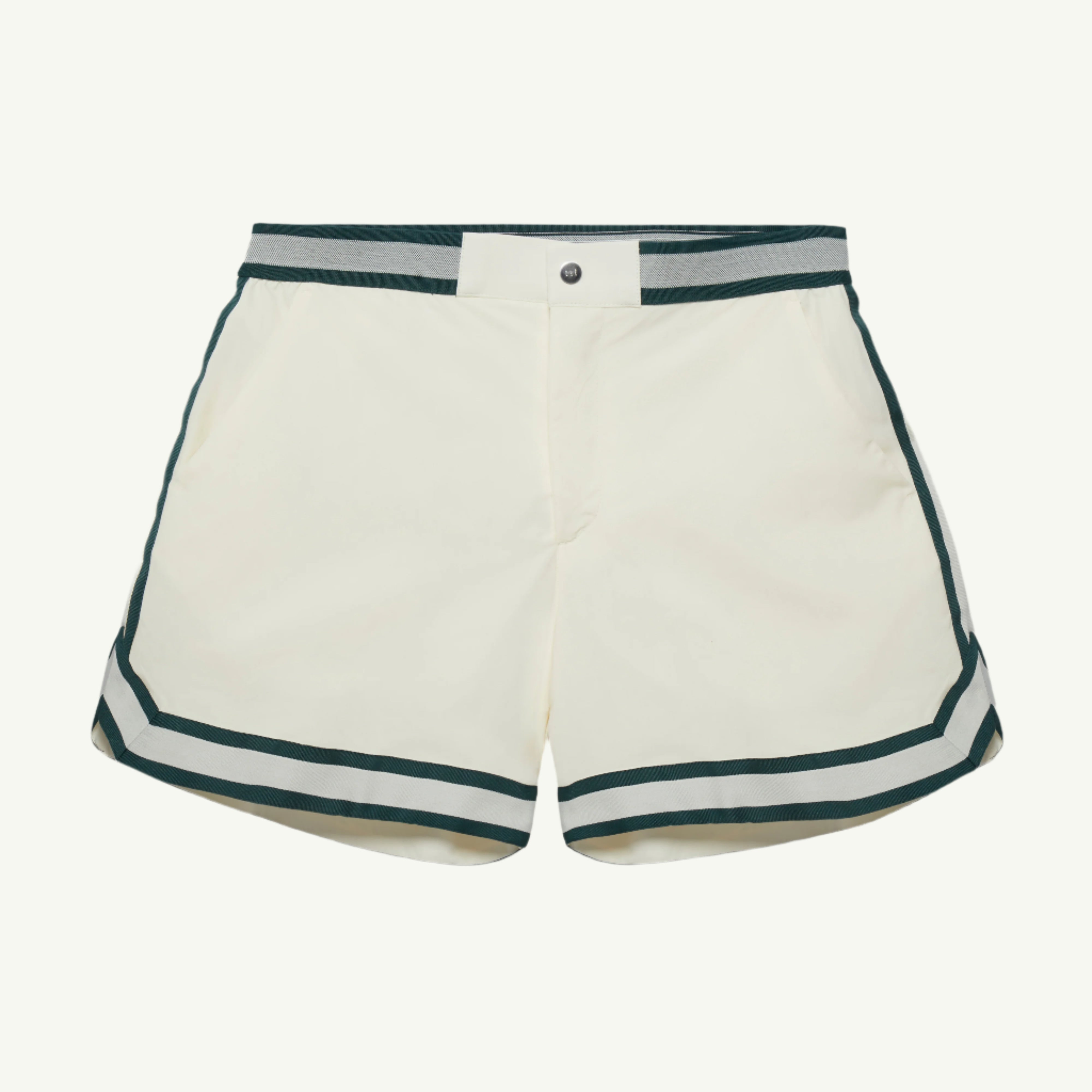 CHÉ STUDIOS RECYCLED NYLON BALLER SWIMSHORT   IVORY