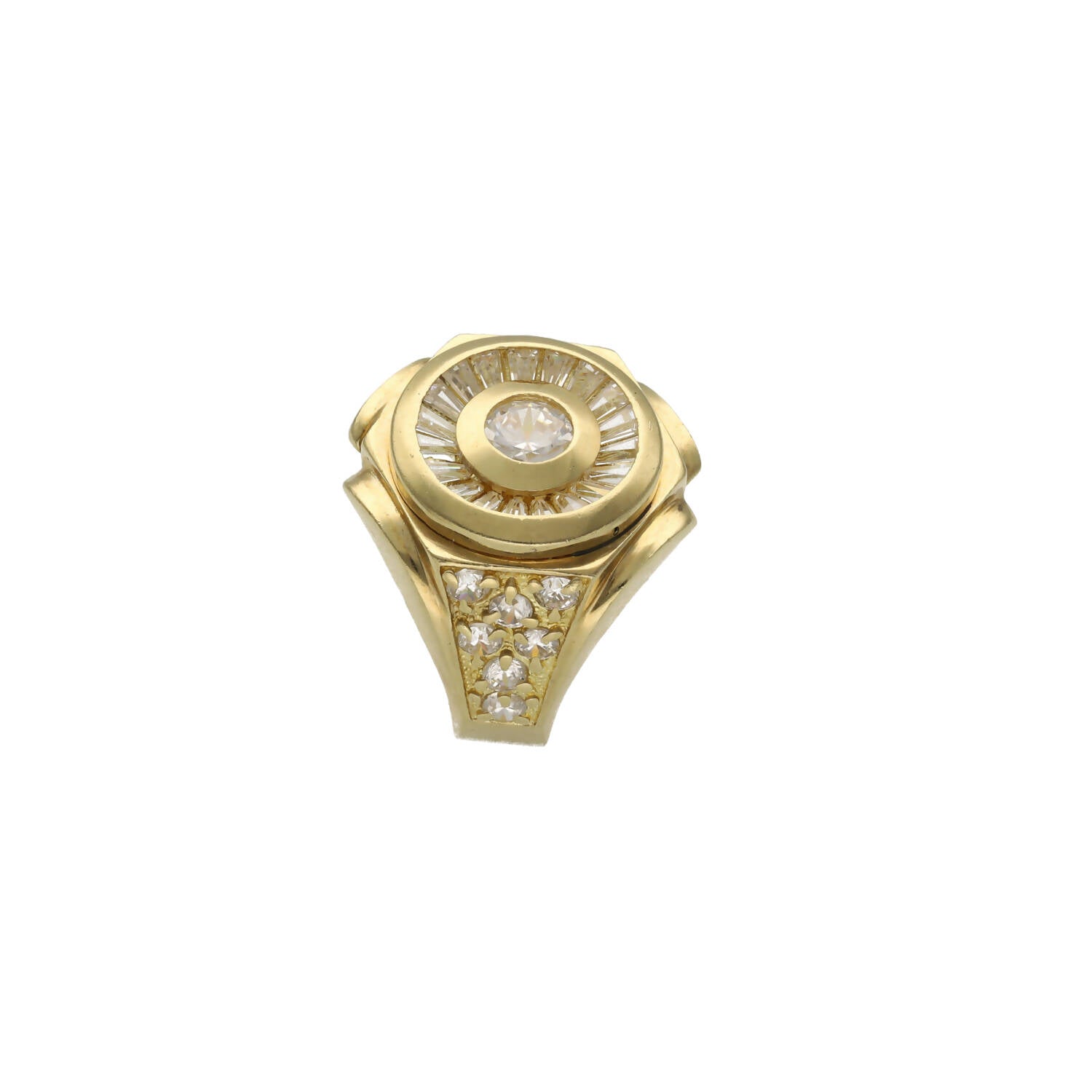 VEKA JEWELRY 10 Karat Gold and CZ Circ Fancy Ring