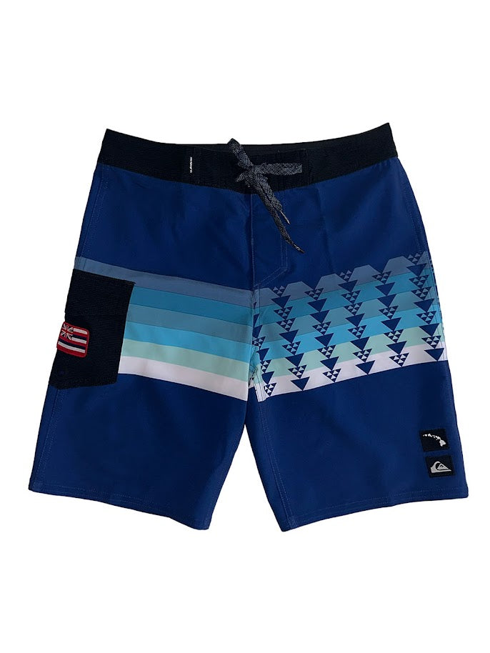 QUIKSILVER SURFSILK HAWAII ROCKIES 20" BOARDSHORT   BLUE