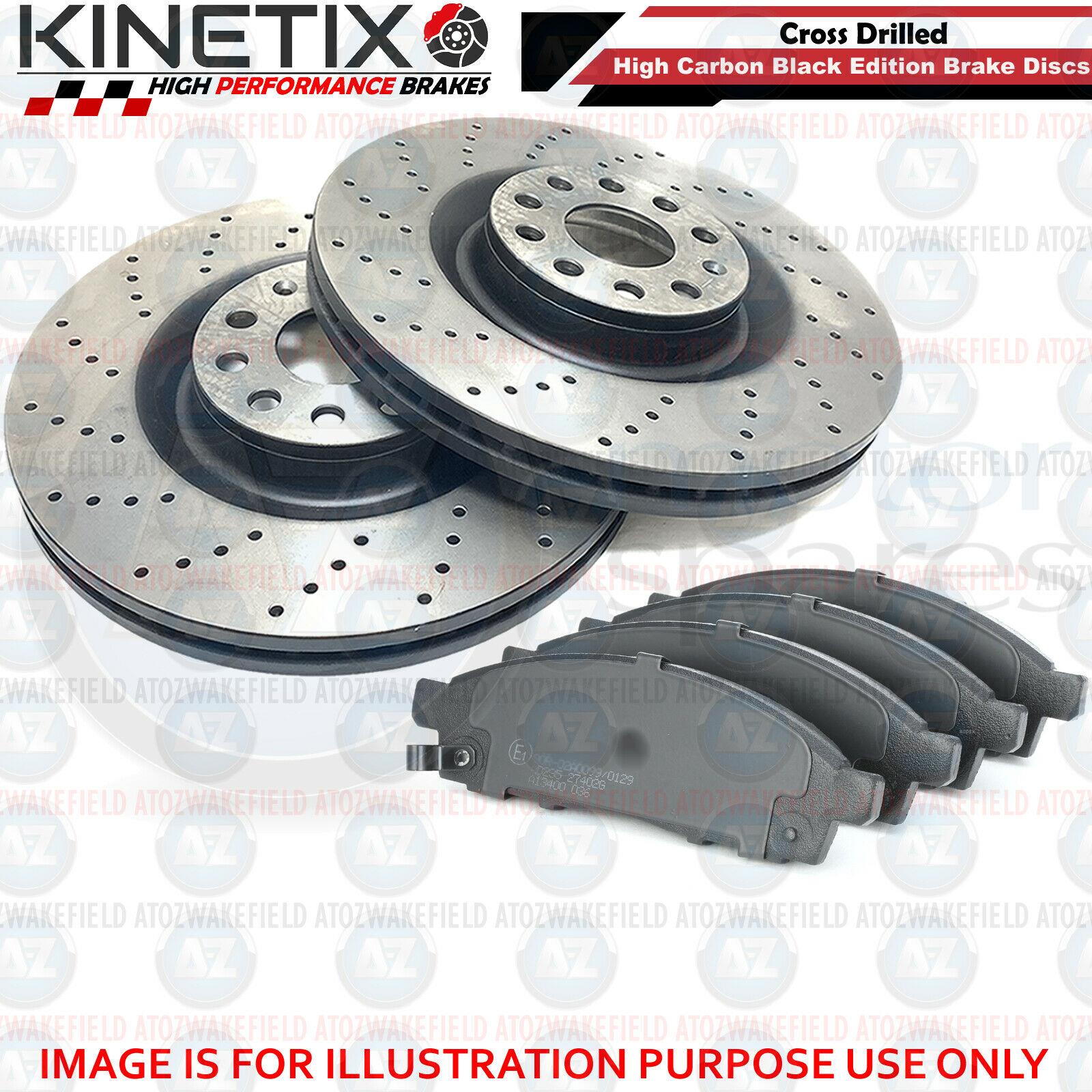 KINETIX FOR MITSUBISHI L 200 L200 FRONT CROSS DRILLED HIGH CARBON BRAKE DISCS PADS 294mm
