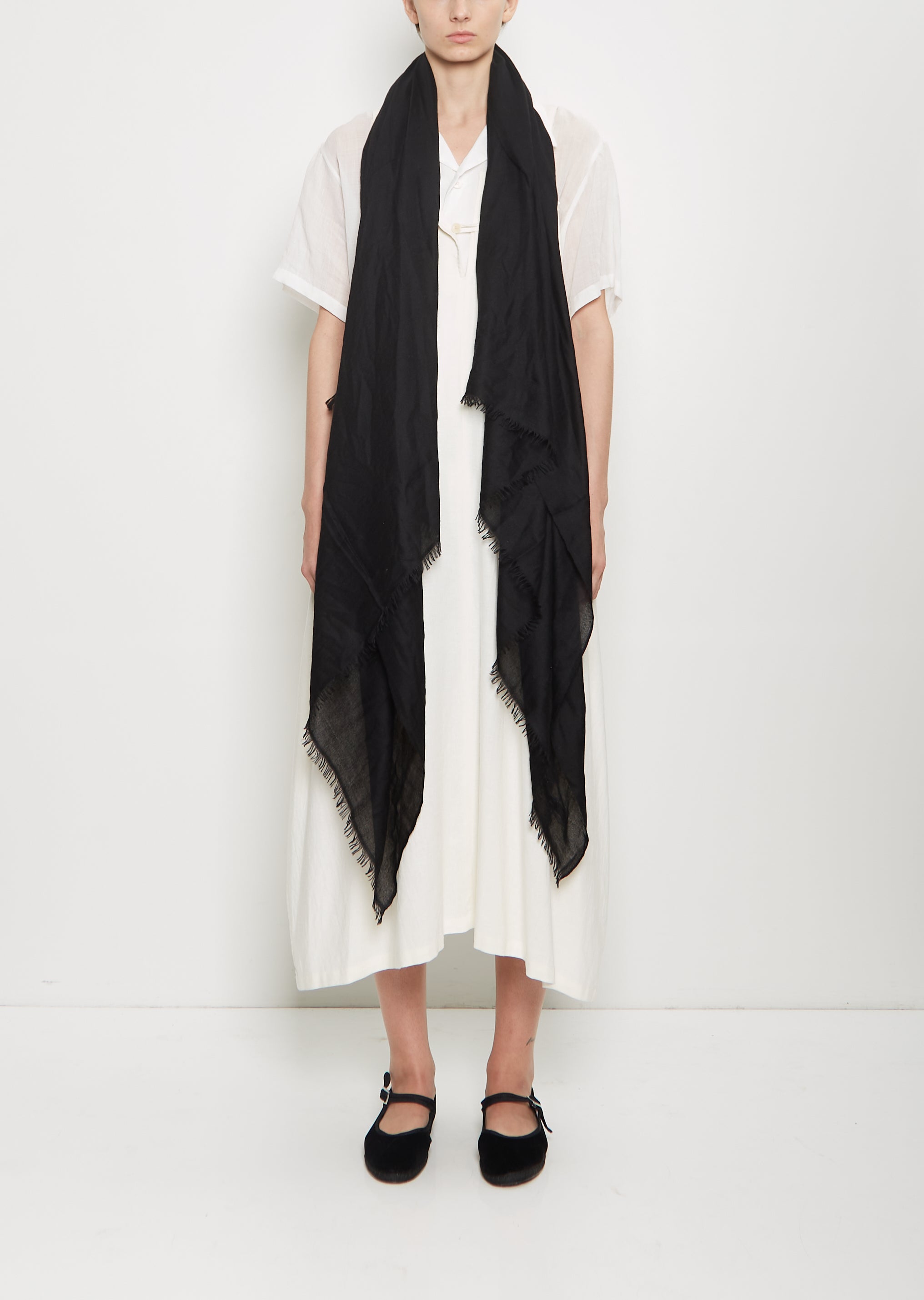 DENIS COLOMB Cashmere Nuage Shawl — Black