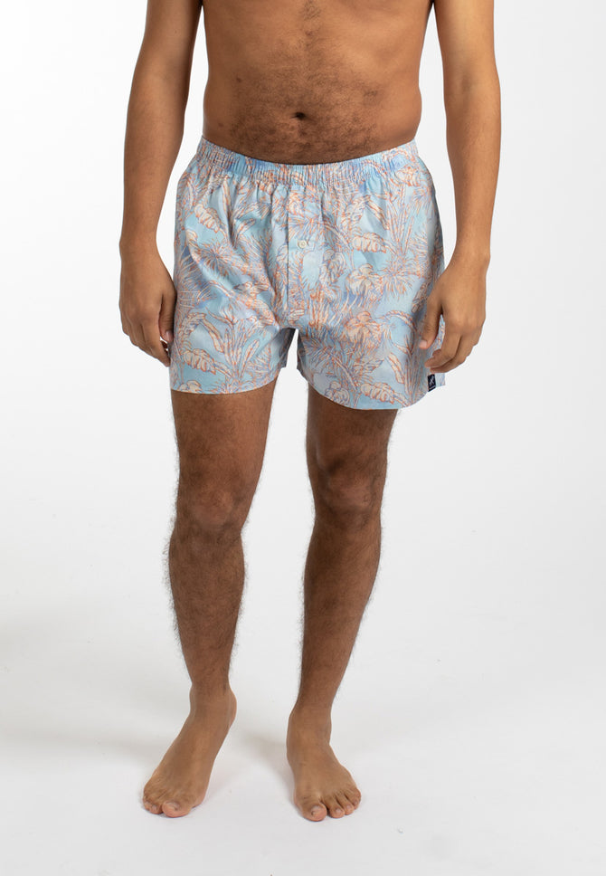James Harper Tropical Boxer Short   Blue